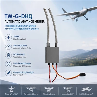 Automaattinen Advance CDI -sytytysmoduuli UAV-, RC-bensimoottoreille ja lentokonemalleille
